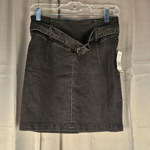 NWT Free‎ People Womens Livin It up Worn Black Pencil Skirt 4